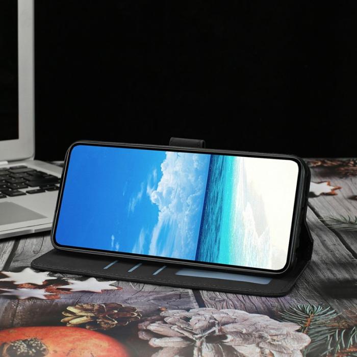 OEM - Samsung Galaxy S26 Ultra Fodral Konstläder Ställ - Svart
