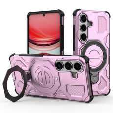 A-One Brand - Galaxy S26/S26 Pro Mobilskal Rotating Metal Kickstand - Rosa