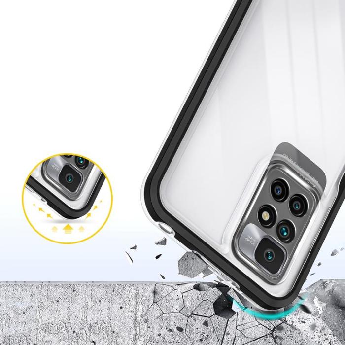 OEM - Xiaomi Redmi 10 4G (2021/2022) Skal Clear 3in1 - Svart