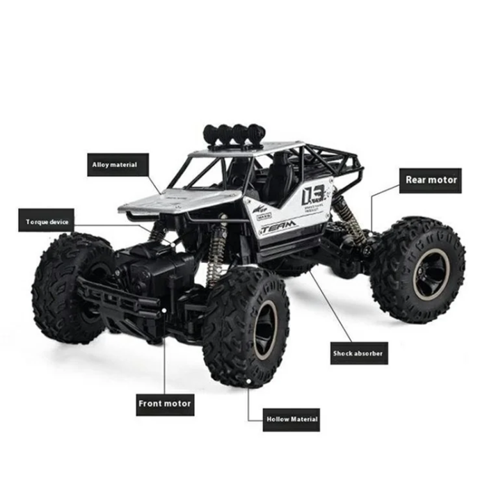 OEM - RC Lastbil Legering Rock Crawler Klättring Bil Leksak - Svart