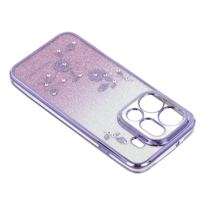 KADEM - KADEM Mobilskal till Oppo Find X9 Pro 5G Blommönster TPU Gradient - Lila