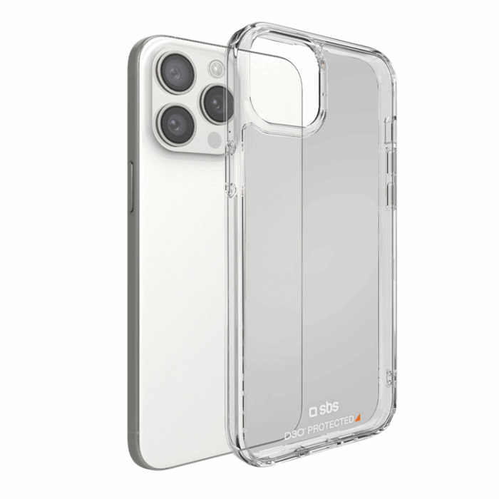 SBS - SBS iPhone 15 Pro Mobilskal D3O - Transparent