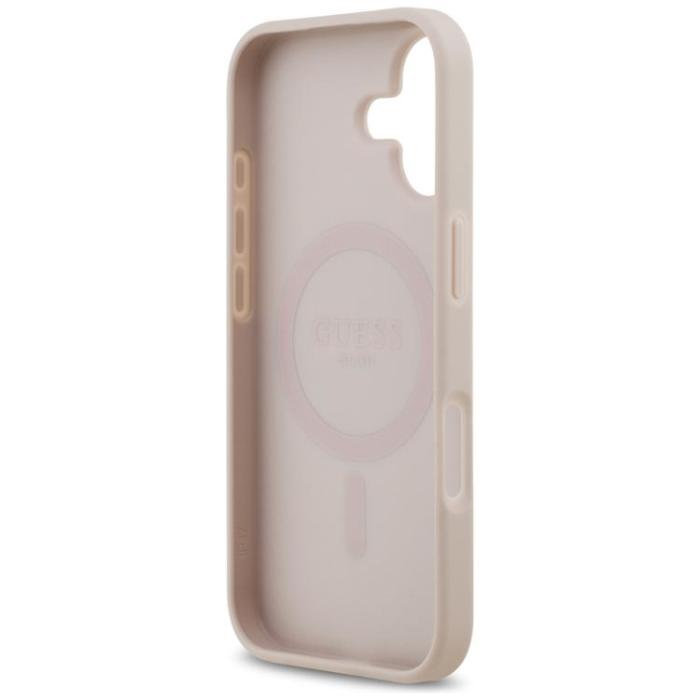 Guess - Guess iPhone 17 Mobilskal MagSafe 4G Circle Classic Logo - Rosa