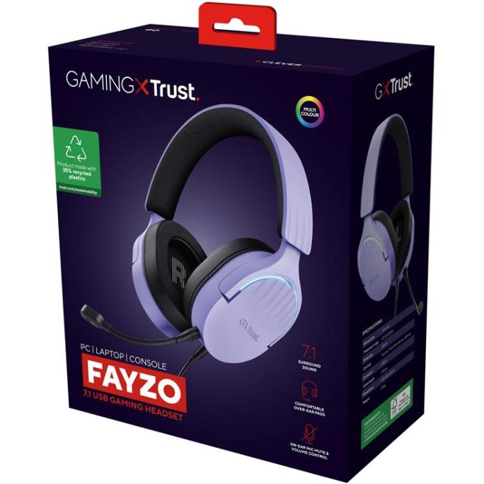 Trust - Trust Gaming Hörlurar Fayzo - Lila