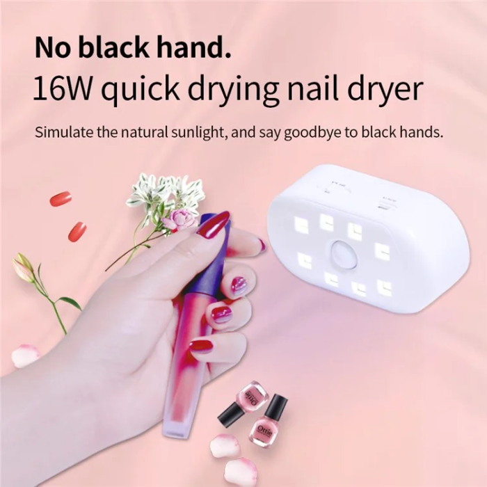 OEM - Bärbar Nagellackstork Mini Nail Art Light P20 - Vit
