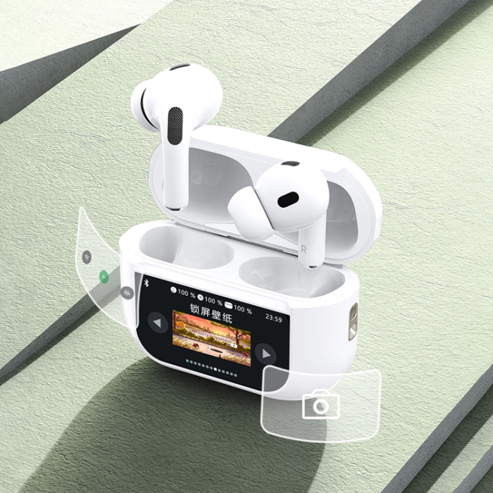 Dudao - Dudao TWS In-Ear Hörlurar Bluetooth LED-display - Vit