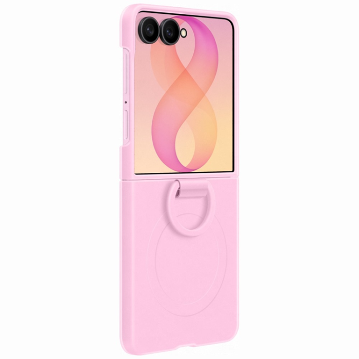 Samsung - Samsung Mobilskal för Galaxy Z Flip 8 Silikon Ring Magnet - Lila