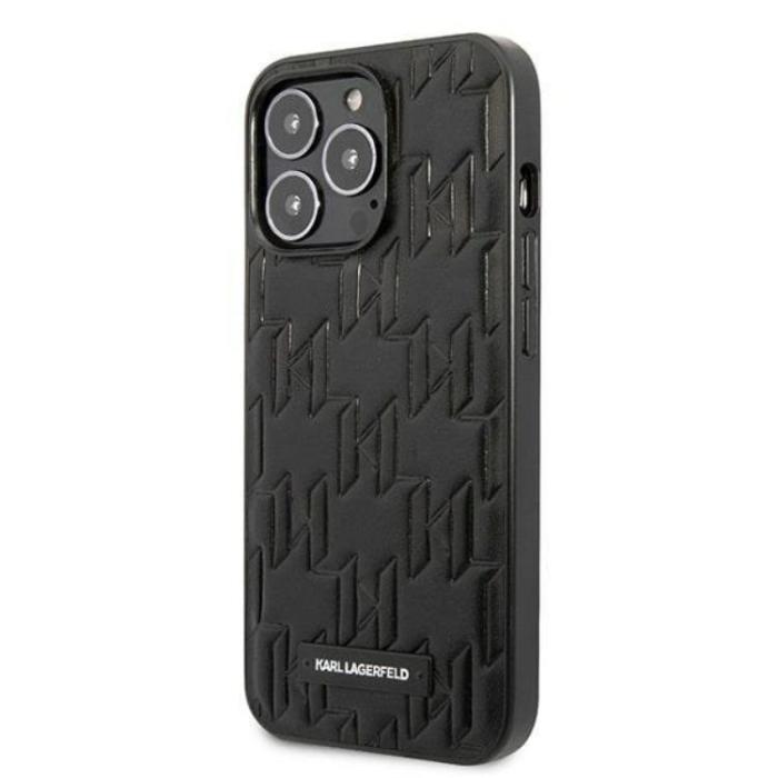 KARL LAGERFELD - Karl Lagerfeld iPhone 13 Pro Skal Monogram Plaque - Svart