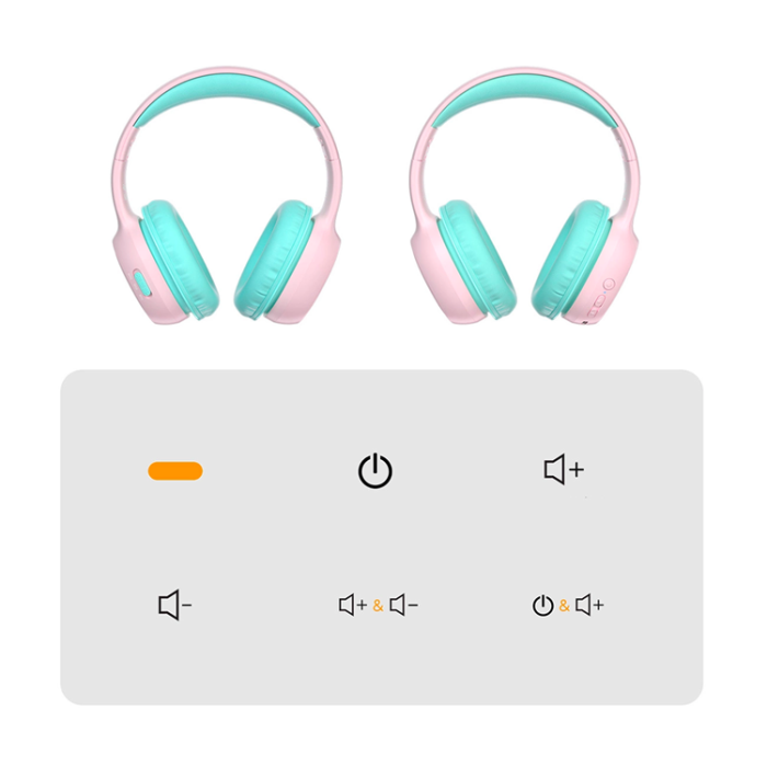 Tronsmart - Tronsmart Over-Ear Trådlösa Hörlurar till Barn Safe KH02 - Rosa