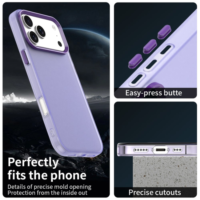 A-One Brand - iPhone 17 Pro Mobilskal Matte Anti-Drop - Lila