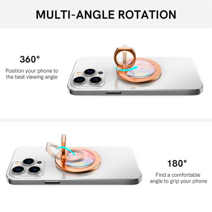 AHASTYLE - AHASTYLE Mobil Ringhållare Magsafe - Grå Marble