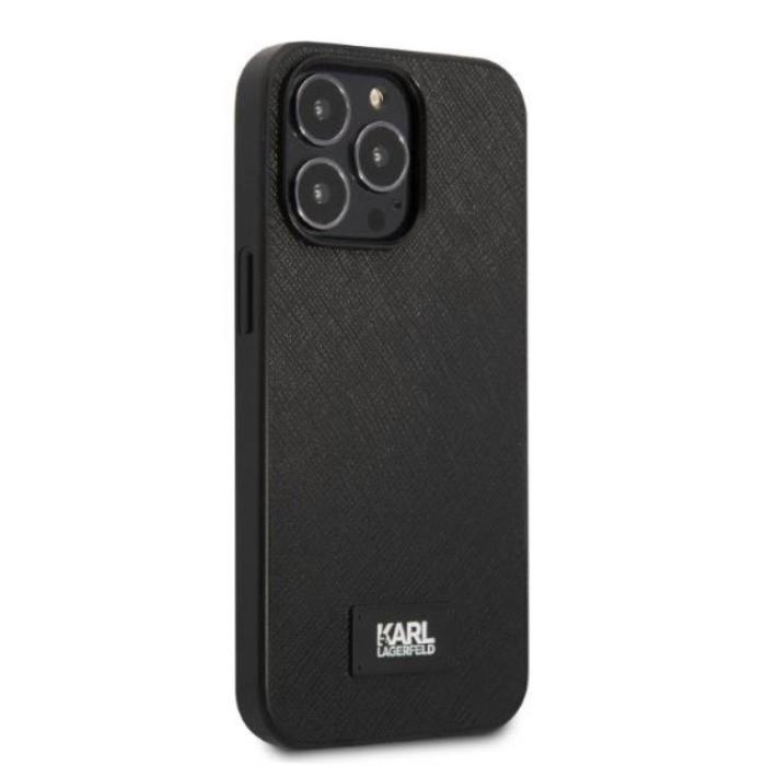 KARL LAGERFELD - Karl Lagerfeld iPhone 13 Pro Max Skal Saffiano Plaque - Svart