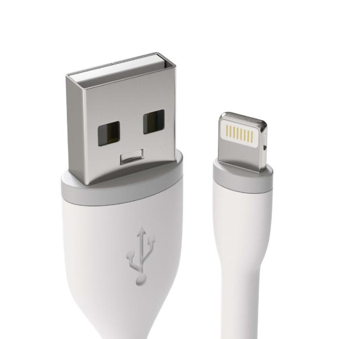 UTGATT5 - Satechi Flexibel Lightning-kabel 15 cm - Vit