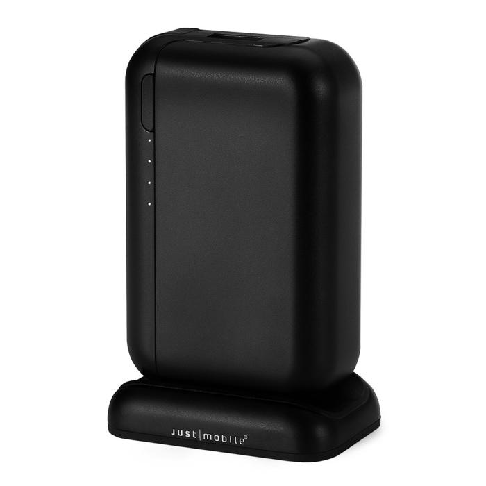 UTGATT5 - Just Mobile TopGum Powerbank extrabatteri av aluminium 6000 mAh - Svart