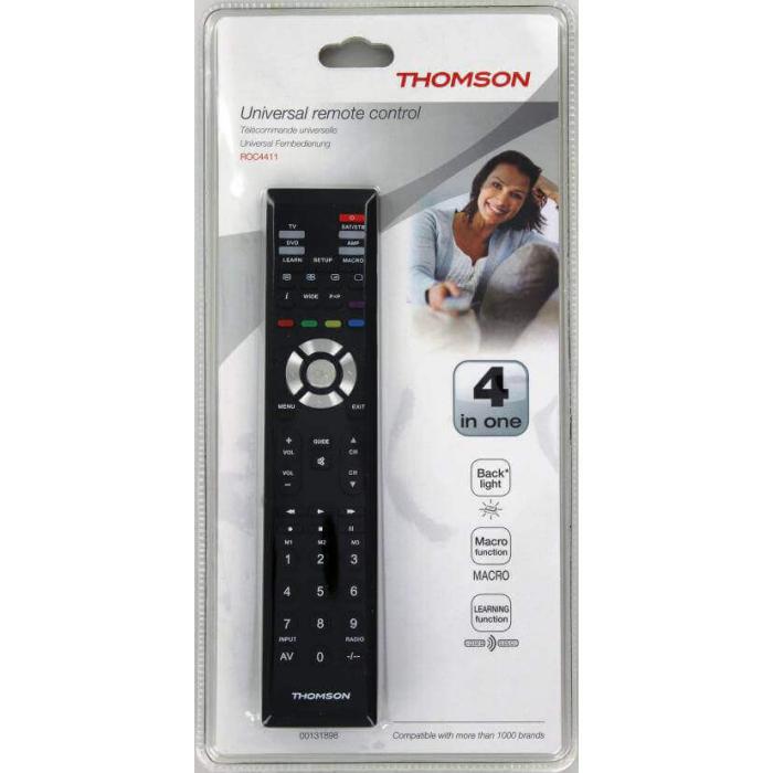Thomson - THOMSON Fjärrkontroll 4in1, Svart, Universal