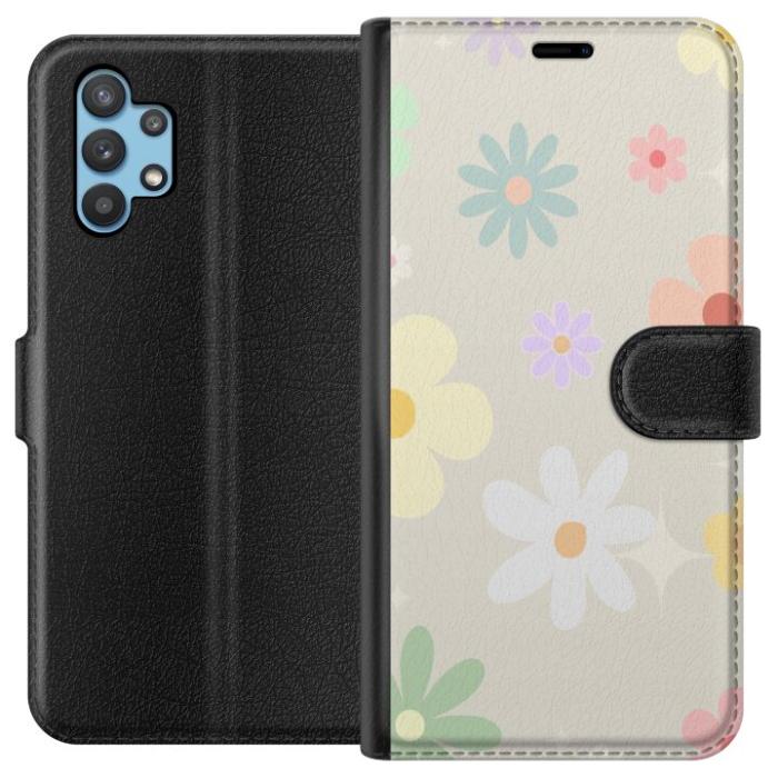 iSecrets - Plånboksfodral till Samsung Galaxy A32 5G med fejdande blommor