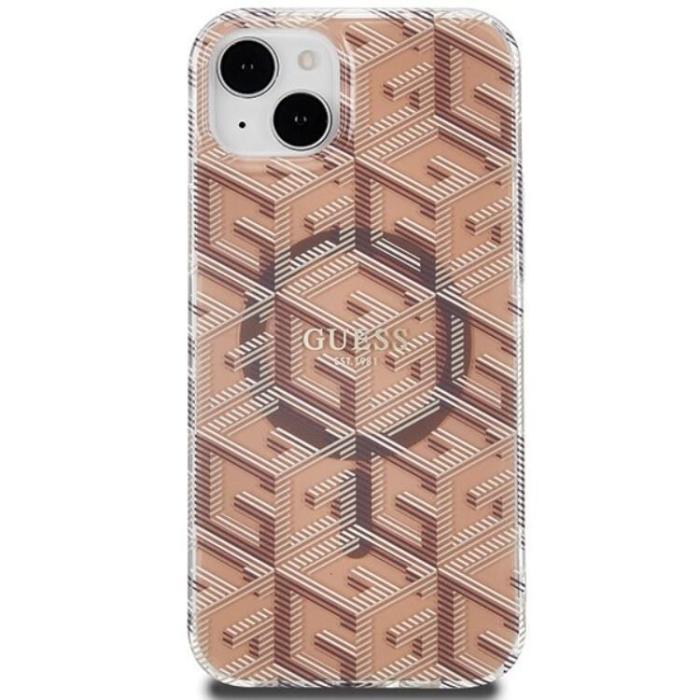 Guess - Guess iPhone 15/14/13 Mobilskal Magsafe IML GCube - Brun