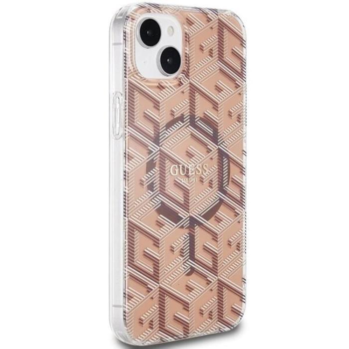 Guess - Guess iPhone 15/14/13 Mobilskal Magsafe IML GCube - Brun