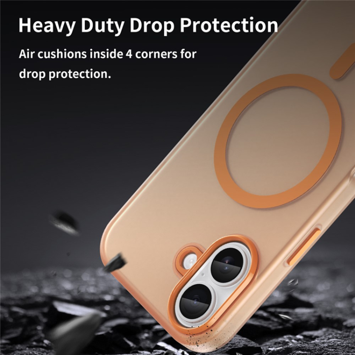 A-One Brand - iPhone 17 Mobilskal MagSafe Slim Matte Translucent - Orange