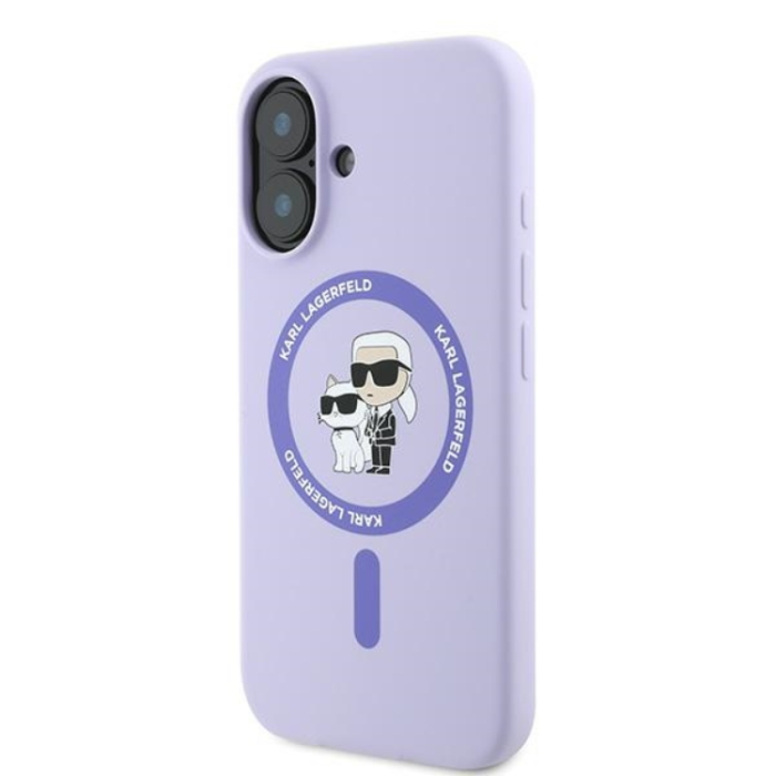 KARL LAGERFELD - KARL LAGERFELD iPhone 16 Plus Mobilskal Magsafe Silikon Heads Ring