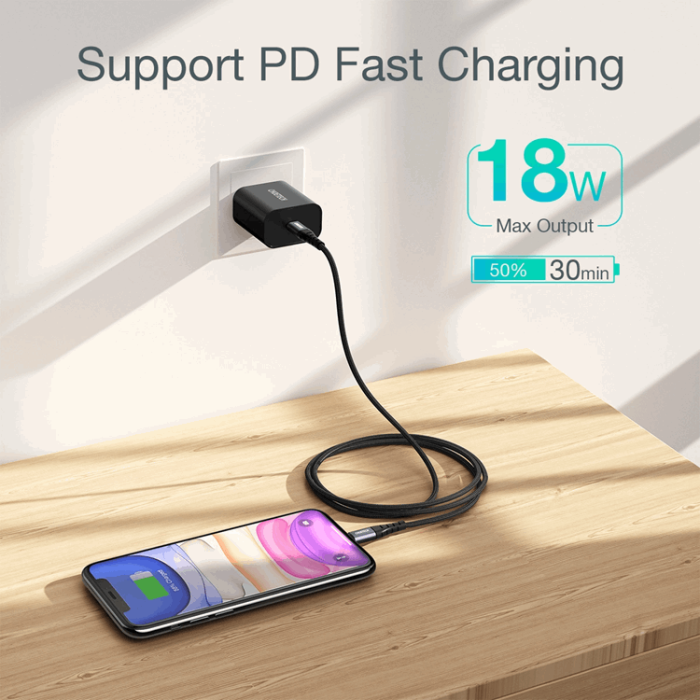 Choetech - Choetech USB-C till Lightning kabel MFi 480Mb/s 3A 2m