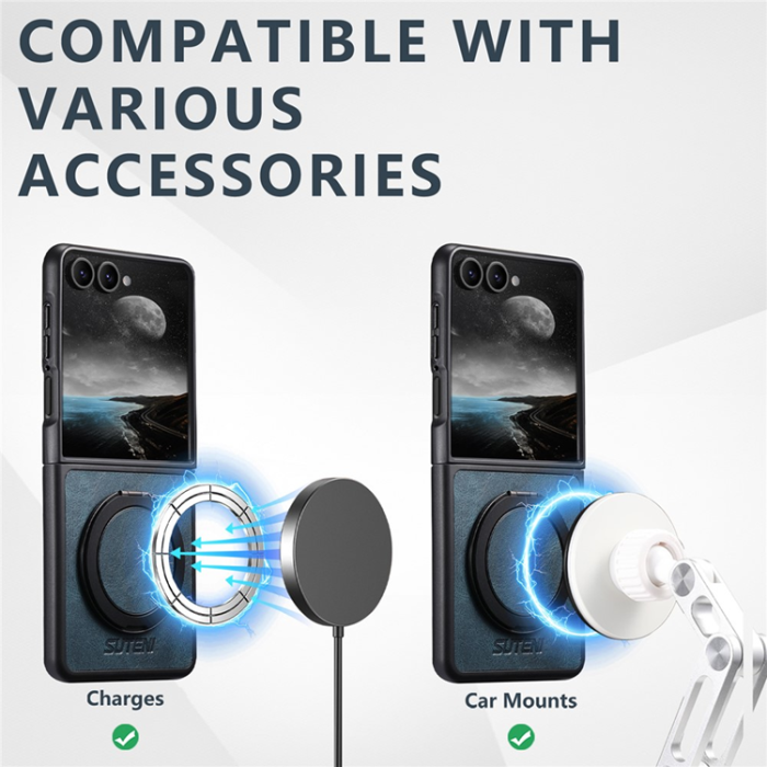 SUTENI - SUTENI Galaxy Z Flip 7 Mobilskal MagSafe G3 Waxy - Blå