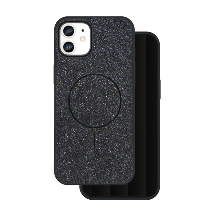 OEM - iPhone 12/12 Pro Mobilskal MagSafe Glitter Thin - Svart