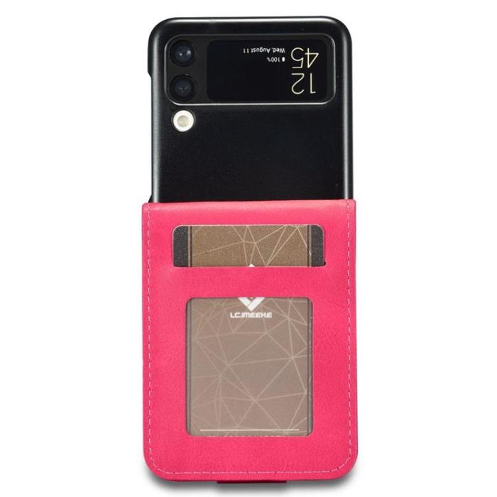 UTGATT1 - LC.IMEEKE Galaxy Z Flip 4 Plånboksfodral PU-Läder - Rosa