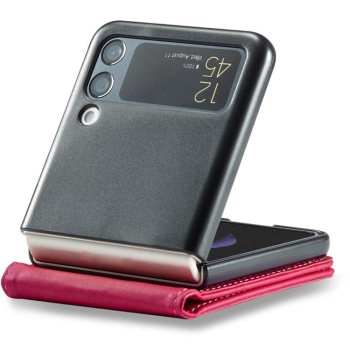 UTGATT1 - LC.IMEEKE Galaxy Z Flip 4 Plånboksfodral PU-Läder - Rosa