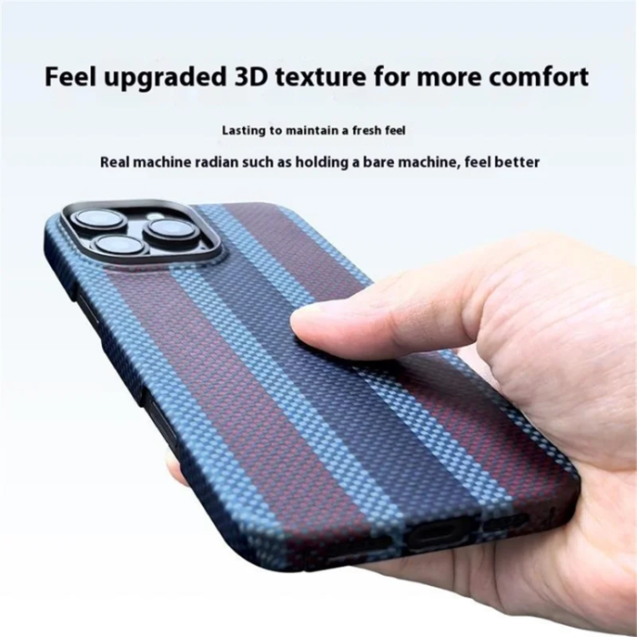 A-One Brand - iPhone 16 Pro Max Mobilskal Magsafe Aramid Fiber Tri Color