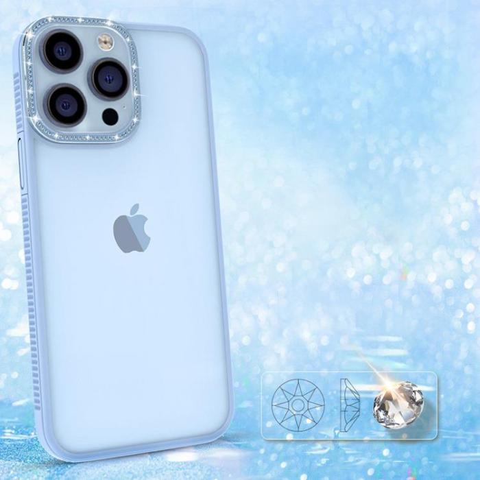 Kingxbar - Kingxbar iPhone 13 Pro Skal Sparkles med Crystals - Blå