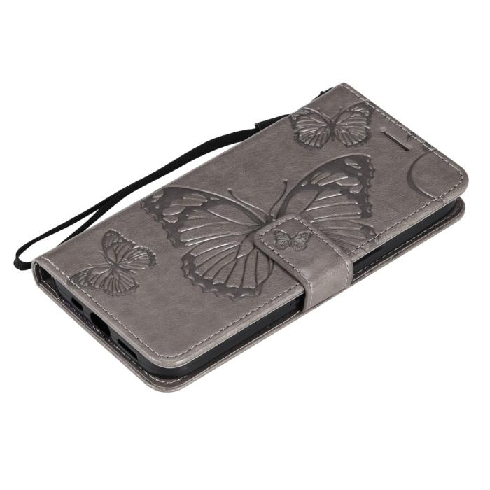 OEM - Fjärilar Plånboksfodral iPhone 13 Mini - Grå
