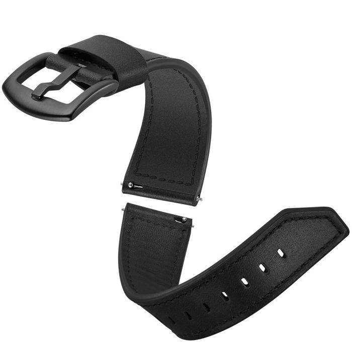 UTGATT1 - Galaxy Watch 4/5/5 Pro (40/42/44/45/46mm) Armband Herms - Svart