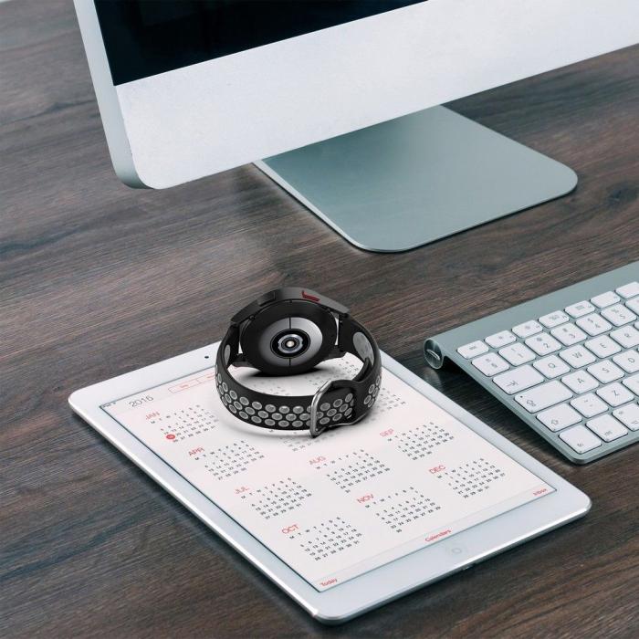 Tech-Protect - Softband Samsung Galaxy Watch 4/5/5 Pro 40/42/44/45/46 mm Svart/Grå