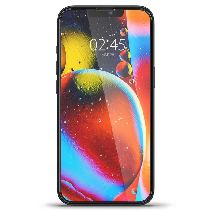 Spigen - Spigen Härdat Glas Skärmskydd FC iPhone 13 Mini - Svart
