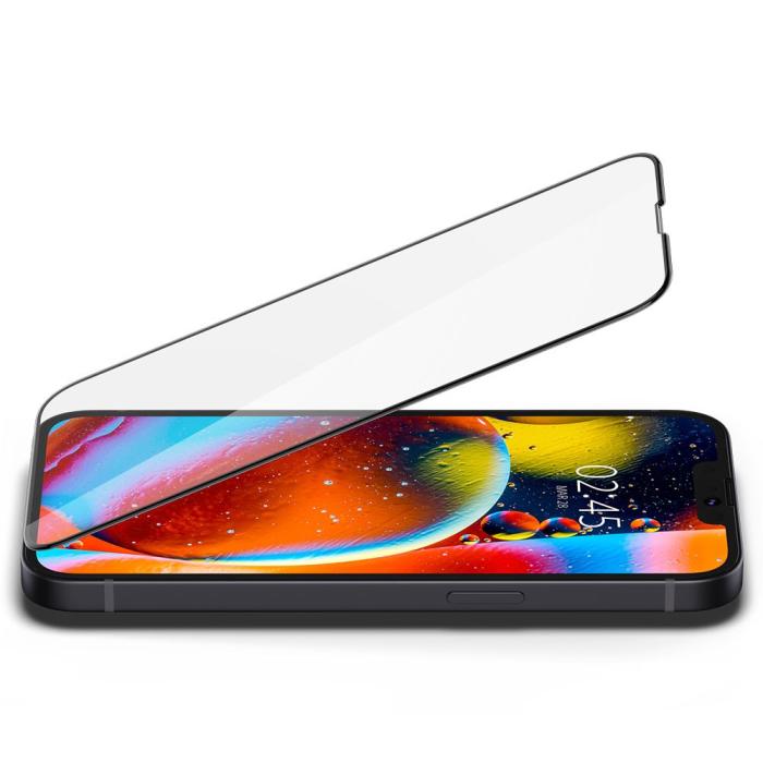 Spigen - Spigen Härdat Glas Skärmskydd FC iPhone 13 Mini - Svart