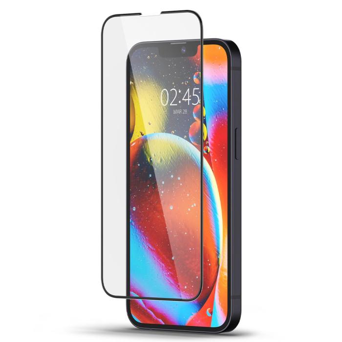 Spigen - Spigen Härdat Glas Skärmskydd FC iPhone 13 Mini - Svart