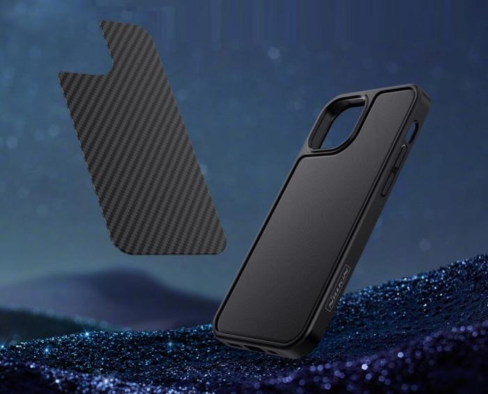 Nillkin - Nillkin Carbon Fiber Skal till Apple iPhone 13 Mini - Svart