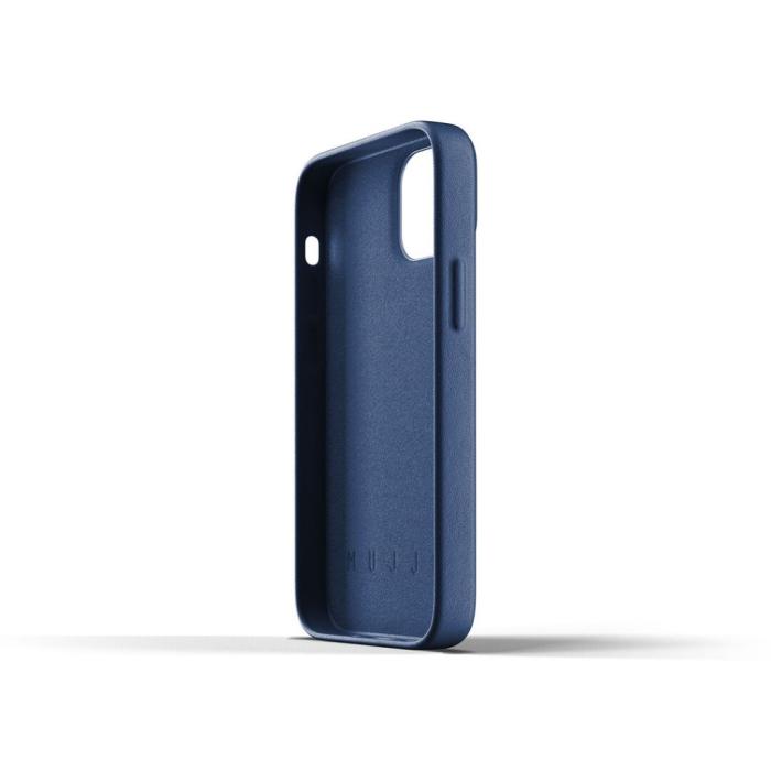 UTGATT1 - Mujjo Full Läder Mobilskal iPhone 13 Mini - Monacoblå