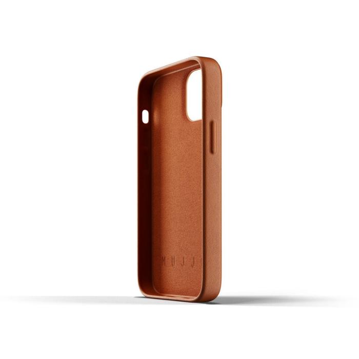 UTGATT1 - Mujjo Full Läder Mobilskal iPhone 13 Mini - Tan