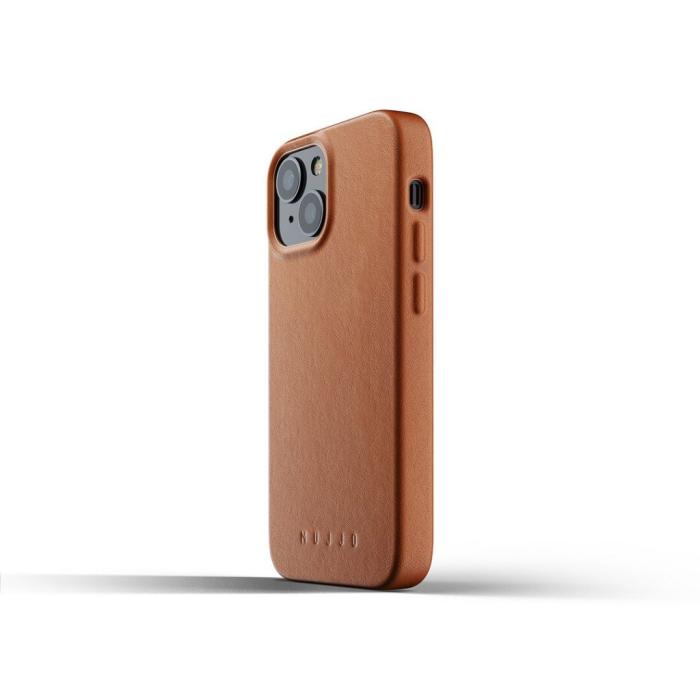 UTGATT1 - Mujjo Full Läder Mobilskal iPhone 13 Mini - Tan