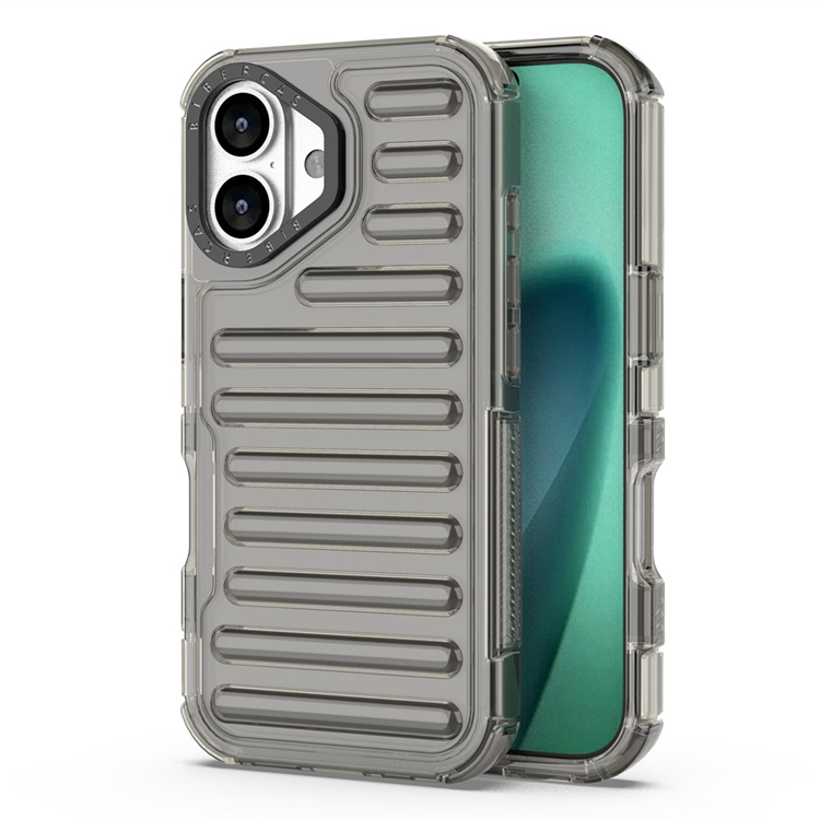 iPhone 17 Mobilskal Stripe Design Detachable - Grå | 2353 | AlltMobil