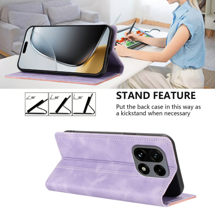 A-One Brand - OnePlus 15 Konstläder Plånboksfodral Färg Splicing RFID-Skydd