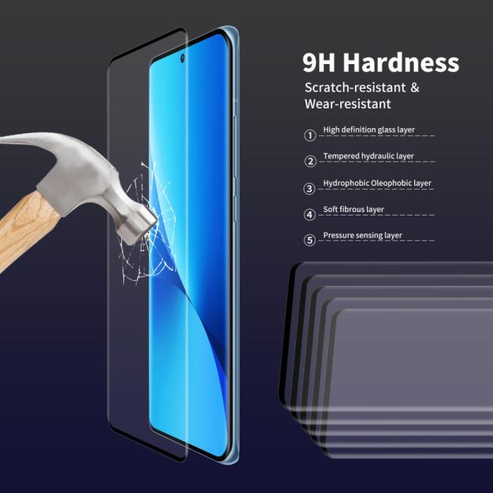 OEM - 5D Glue Ceramic Härdat Glas Skärmskydd Xiaomi Redmi Note 12 4G 5G - Svart