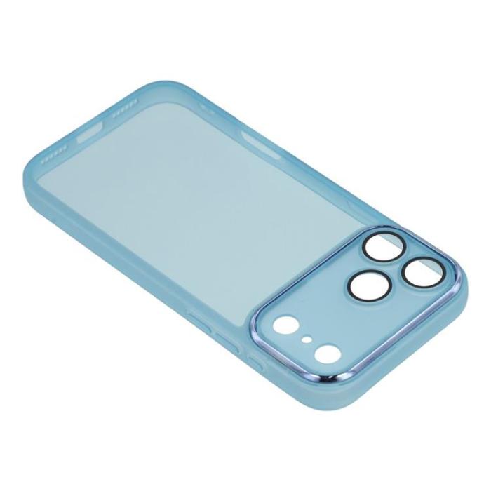 A-One Brand - iPhone 17 Pro Mobilskal Electroplated Kameraram - Transparent Blå