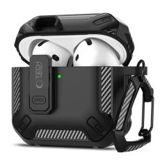 Tech-Protect - Tech-Protect Airpods 4 Skal Carbonox - Svart