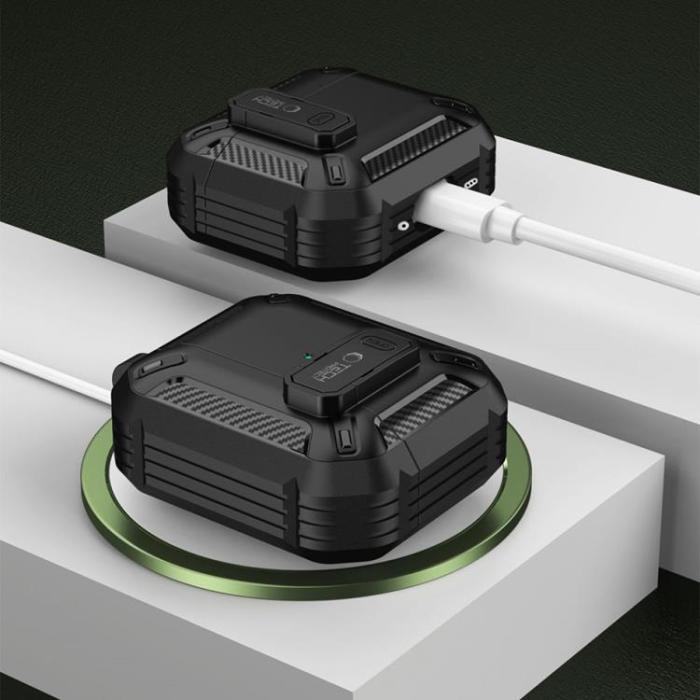 Tech-Protect - Tech-Protect Airpods 4 Skal Carbonox - Svart