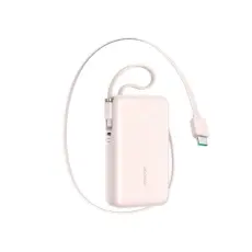 Joyroom - Joyroom Powerbank 10000 mAh 35W med Inbyggda USB-C-Kablar - Rosa