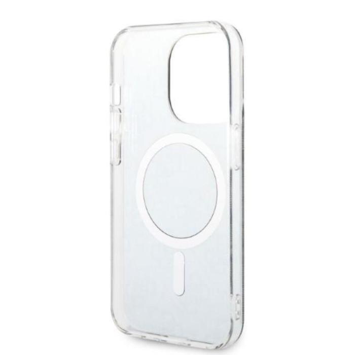 Guess - GUESS iPhone 14 Pro Magsafe Skal Print + Trådlös Laddare - Svart