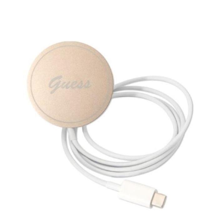 Guess - GUESS iPhone 14 Pro Magsafe Skal Print + Trådlös Laddare - Svart